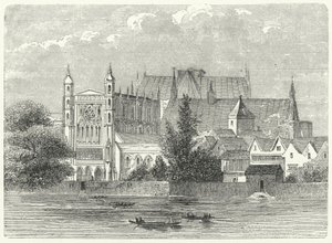 The Houses of Parliament at Westminster in the time of King Charles I