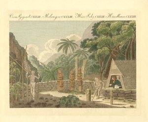 The Morai or the sepulture-plaza on the Island of Nukahiwah in the South Seas
