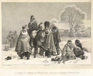 The Retreat from Moscow, 3rd December 1812, illustration from 
