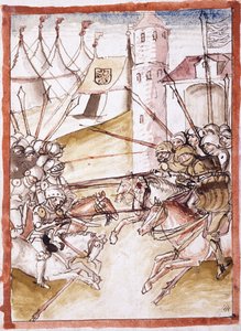 The Romans attacking Augsburg, c.1490 by German School