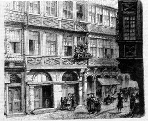 The Rothschild House in the ghetto, Frankfurt by German School