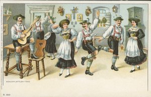 The Schuhplattler Dance by German School