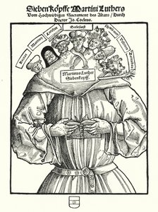 The Seven Heads of Martin Luther by German School