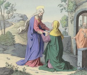 The Visitation of St Elizabeth by German School
