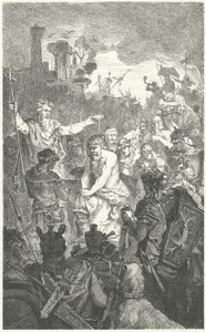 The baptism of Clovis I, King of the Franks, 496 by German School