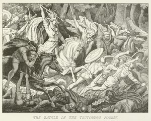 The battle in the Teutoburg Forest
