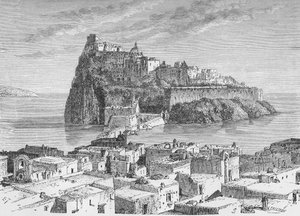 The castle of the volcanic island of Ischia