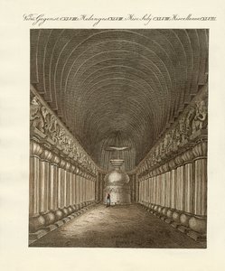 The caves of Carli in India by German School