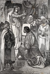 The Coronation of Erik XIII of Pomerania as King of Sweden, Denmark and Norway, by Margaret I of Denmark by German School