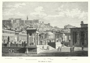 The Market in Athens, Ancient Greece by German School
