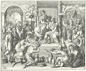 The marriage of Ataulf, King of the Visigoths, and Galla Placidia, daughter of the Roman Emperor Theodosius I, 414 by German School