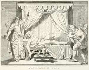 The Murder of Alboin by German School