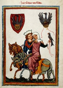 The pleasures of hunting: King Conradin of Hohenstaufen hunting falcon