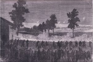 The sortie of Cachan, Cassells History of the War between France and Germany published by Cassell and Company Limited, c.1890 by German School