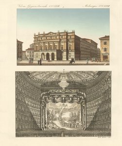 The theatre Della Scala in Milan by German School