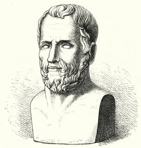 Theophrastus, Ancient Greek Philosopher (engraving) by German School