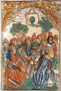 Thirteen Scholars in a Garden Setting