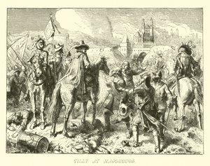 Tilly at Magdeburg by German School