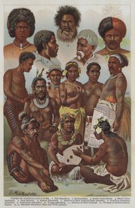 Types of Australian Races (colour litho)