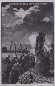 Unsuccessful attempt to shoot down a German aircraft, World War I