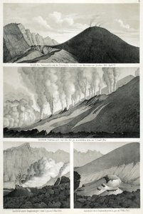 View of Mount Somma and Mount Vesuvius, seen from the West from the observatory, 27th April 1855 by German School