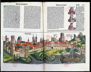 View of the town of Cologne, from the Chronicle of Nuremberg by Hartmann Schedel, 1493 by German School