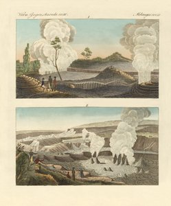 Volcanoes on the Island of Hawaii by German School