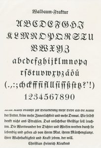 Walbaum Fraktur by German School