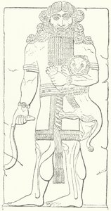 Wall relief of Gilgamesh from the ruins of Dur-Sharrukin, capital city of the Assyrians at the time of King Sargon II by German School