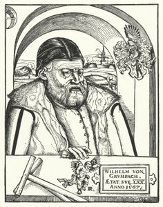 Wilhelm von Grumbach, German knight and adventurer (engraving) by German School