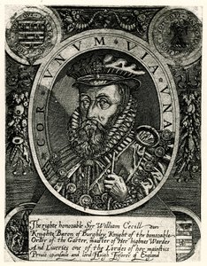 William Cecil Lord Burleigh by German School
