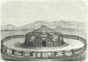 Yurt of Genghis Khan by German School