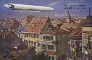 Zeppelin Airship in Flight