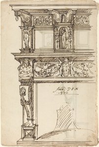 Palatial Mantelpiece with Mercury and Hope [recto]