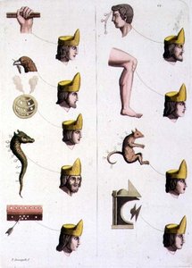 Objects representing Mexican Kings by Gerolamo Fumagalli