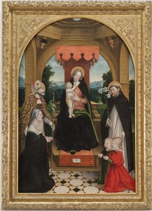 Madonna enthroned with the Child between Saints Abbondio and Dominic, the commissioner Ludovica Buronzo and her sons Peter and Jerome by Gerolamo Giovenone