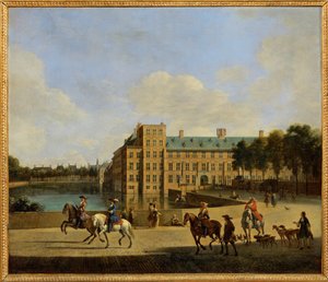 The Binnenhof on the Vijver in The Hague by Gerrit Adriaensz Berckheyde