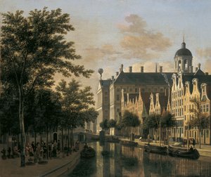 The Nieuwezijds Voorburgwal with the Flower Market, Amsterdam