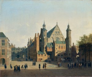 View of the Binnenhof in The Hague