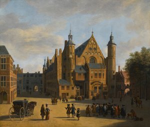 View of the Binnenhof in The Hague