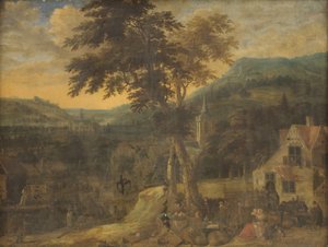 A Village Celebration by Gerrit Battem