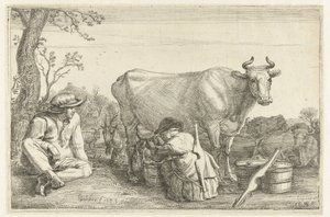Woman Milking