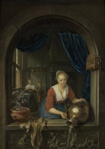 Maidservant at the Window by Gerrit Dou