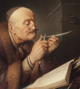Scholar Sharpening His Quill by Gerrit Dou