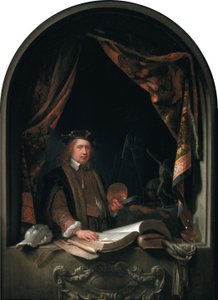 Self-Portrait of Gerard Dou (1613-1675) by Gerrit Dou