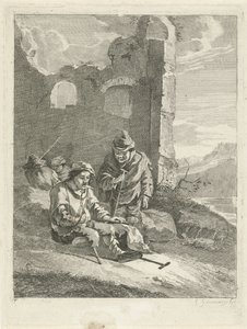 Four Figures by a Ruin