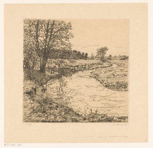 At the Hattemerbeek by Gerrit Haverkamp (signed by artist)