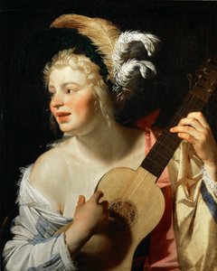 Woman Playing the Guitar