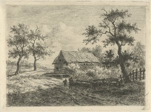 Landscape with Two Figures on the Road by Gerrit Jan Michaëlis