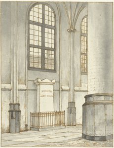 Tomb Monument of J.M. Kemper, in the Pieterskerk in Leiden by Gerrit Lamberts